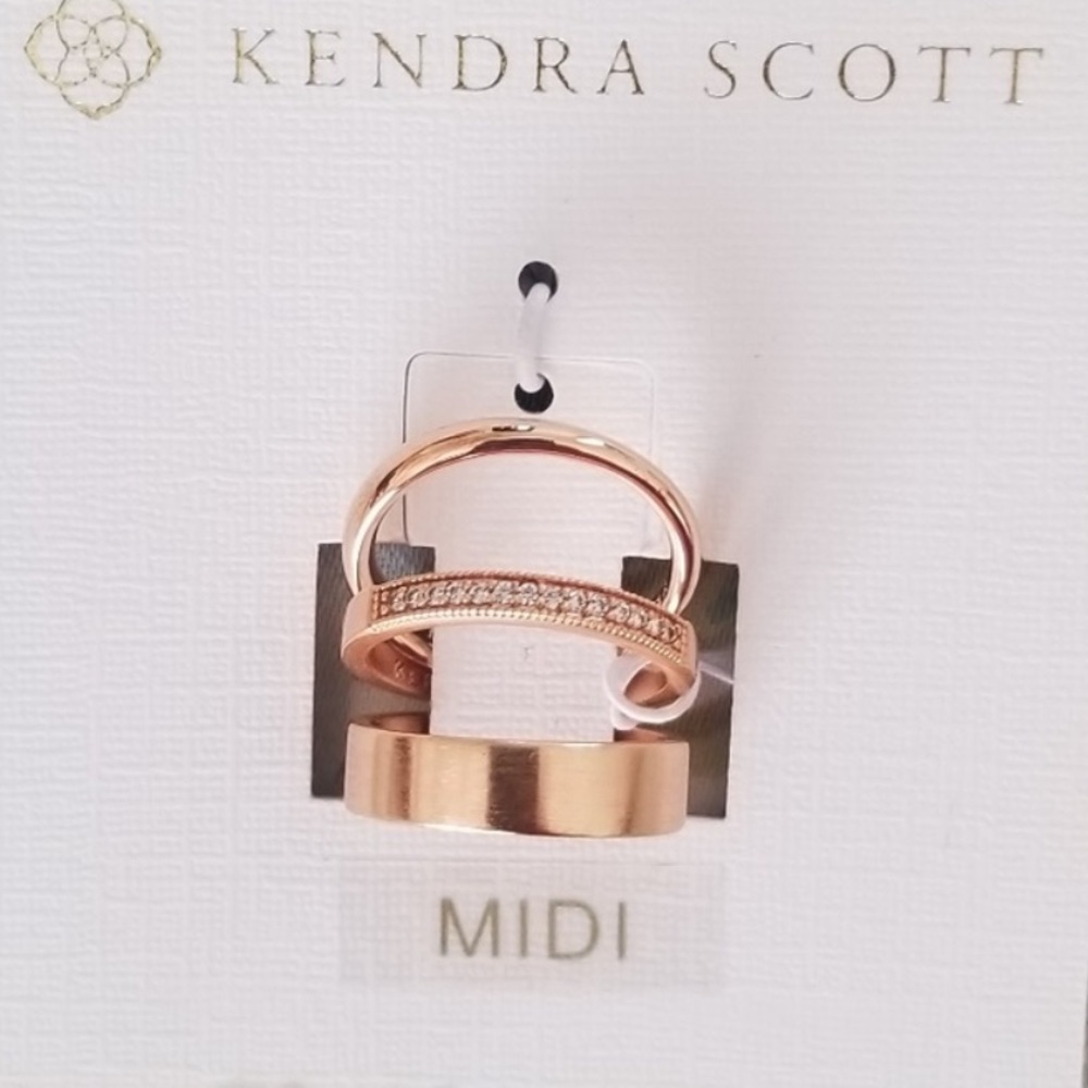 Kendra Scott Rose Gold Tate MIDI Rings (Set of 3)